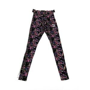 Puma Women's Workout Leggings Black Paint Splash XS NWOT